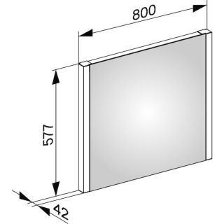 Зеркало Keuco Royal Reflex 14296002500 с подсветкой 80 см